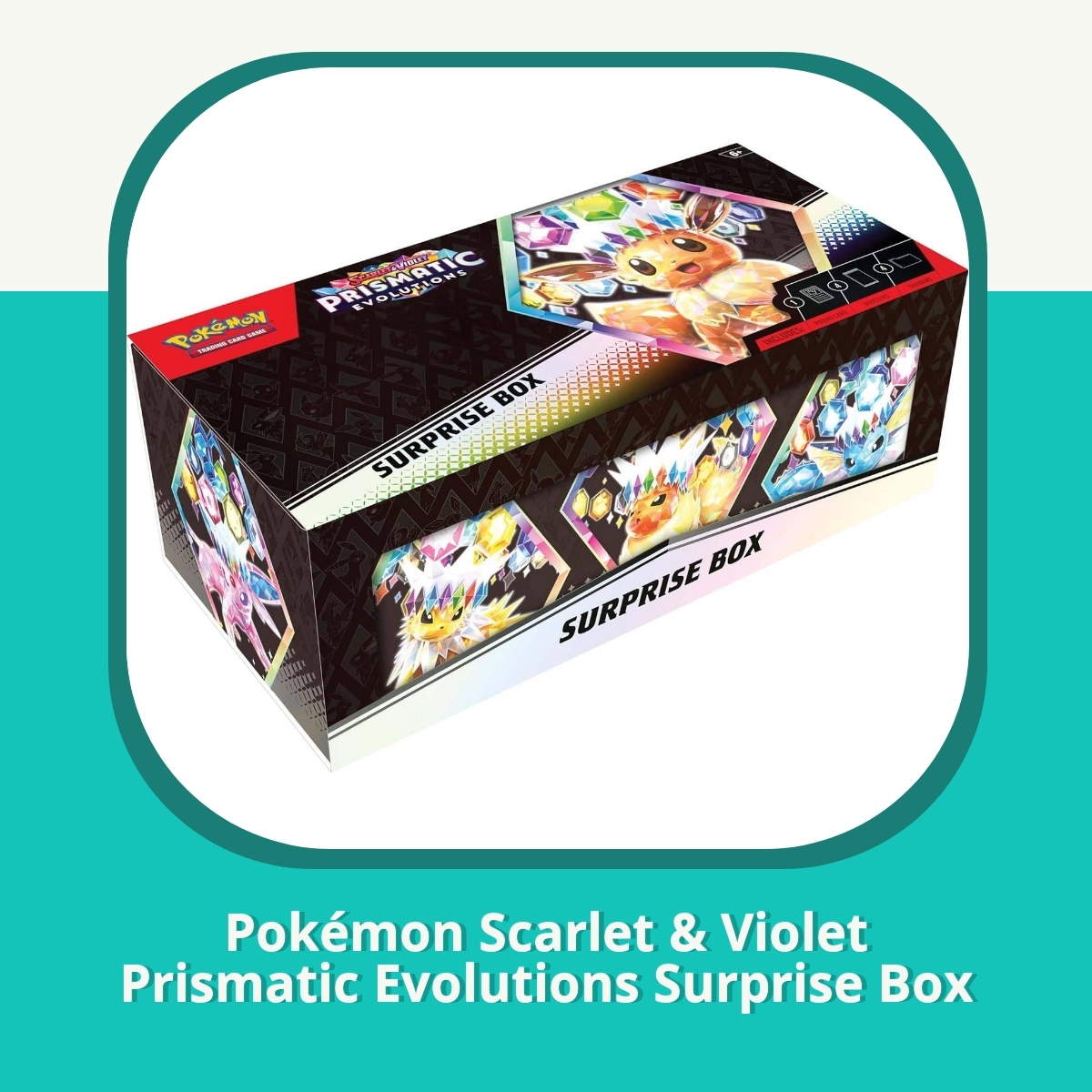 Recension af Pokémon Scarlet & Violet Prismatic Evolutions Surprise Box