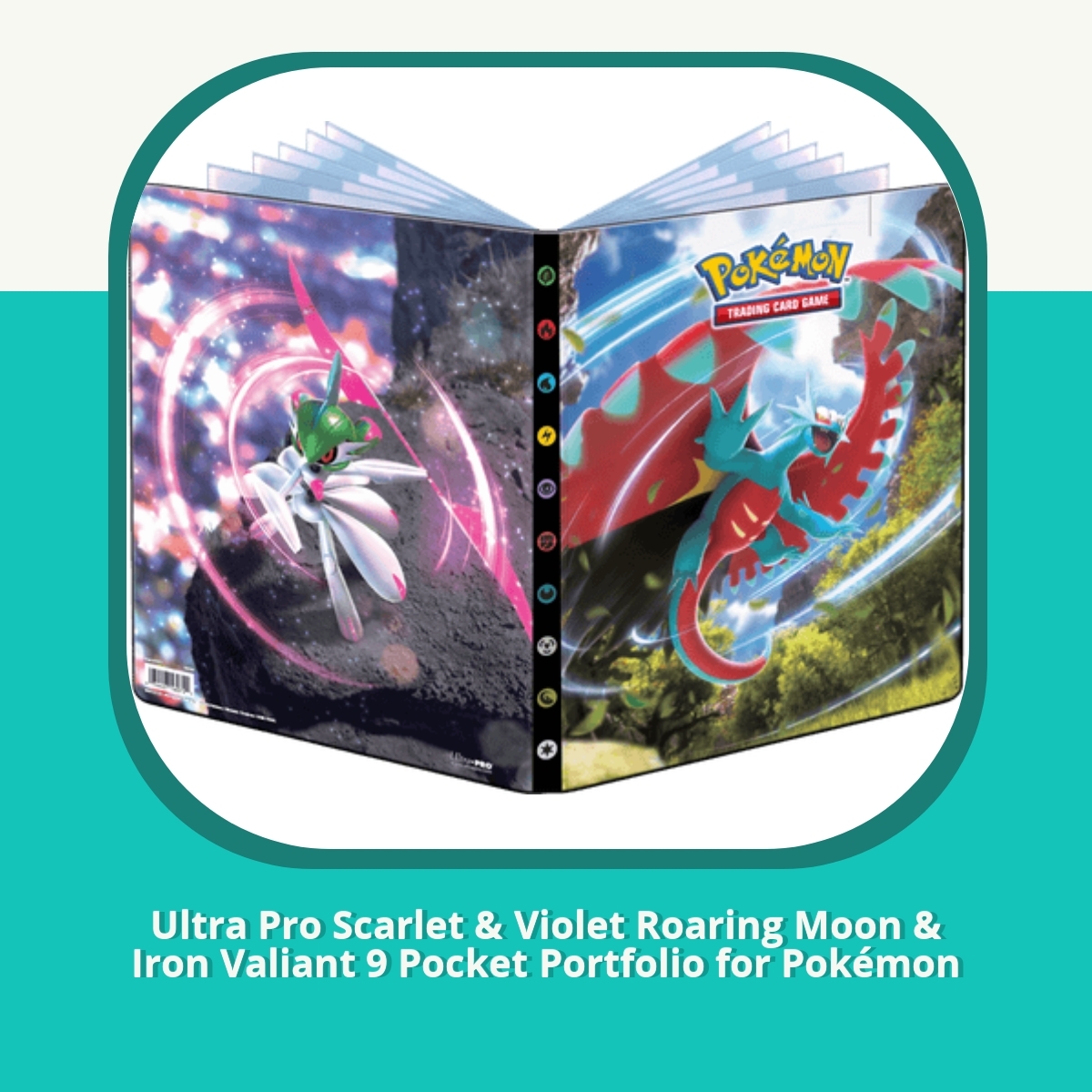 Anmeldelse af Ultra Pro Scarlet & Violet Roaring Moon & Iron Valiant 9 Pocket Portfolio for Pokémon