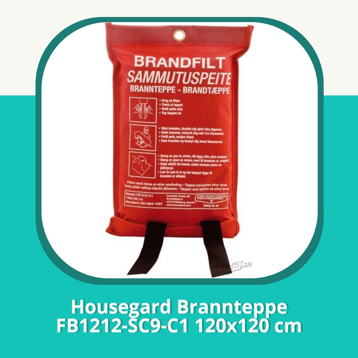 Anmeldelse af Housegard Brannteppe FB1212-SC9-C1 120x120 cm