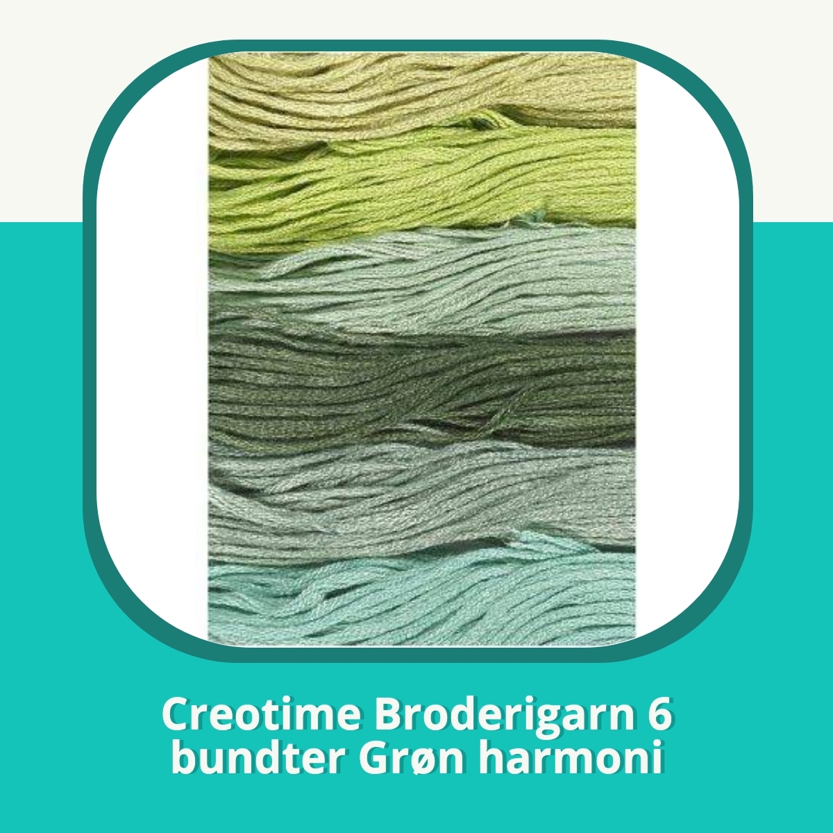 Anmeldelse af Creotime Broderigarn 6 bundter Grøn harmoni