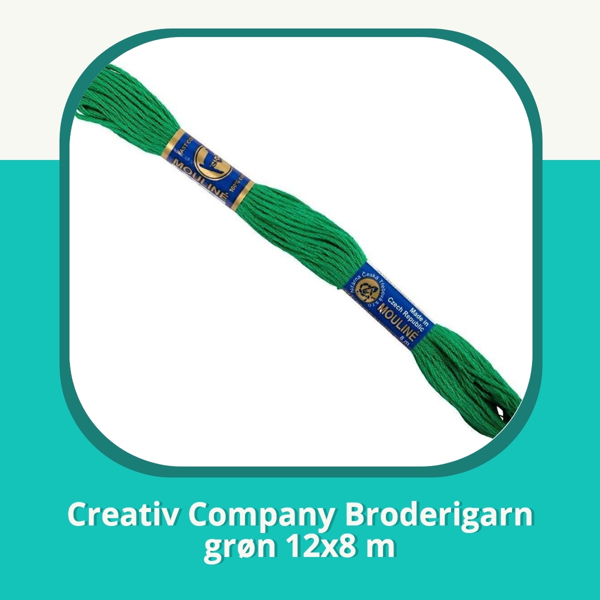 Anmeldelse af Creativ Company Broderigarn grøn 12x8 m