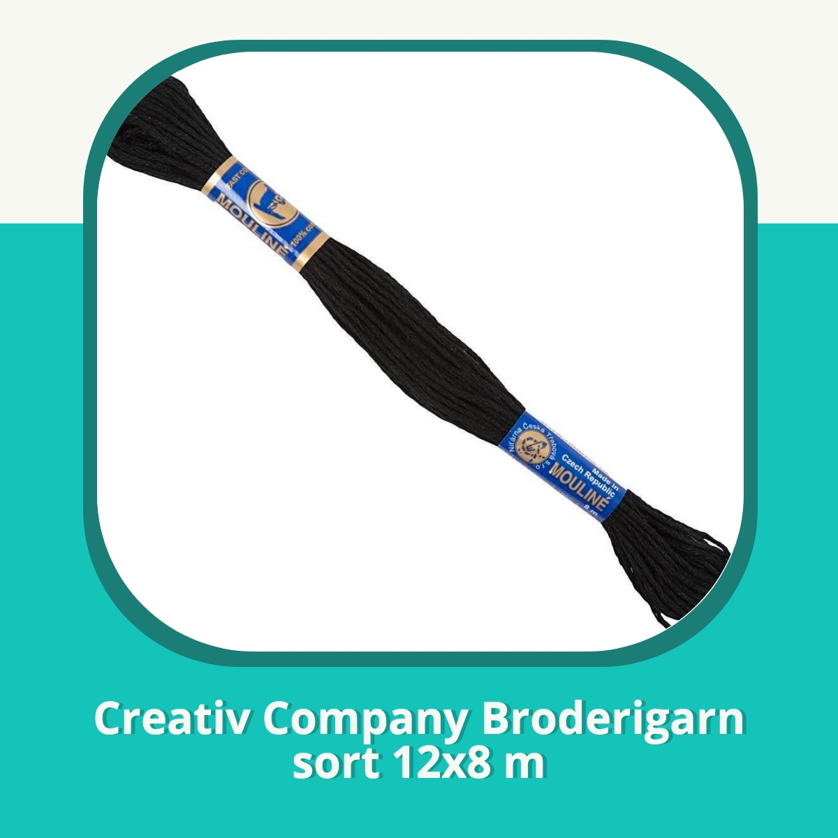 Anmeldelse af Creativ Company Broderigarn sort 12x8 m