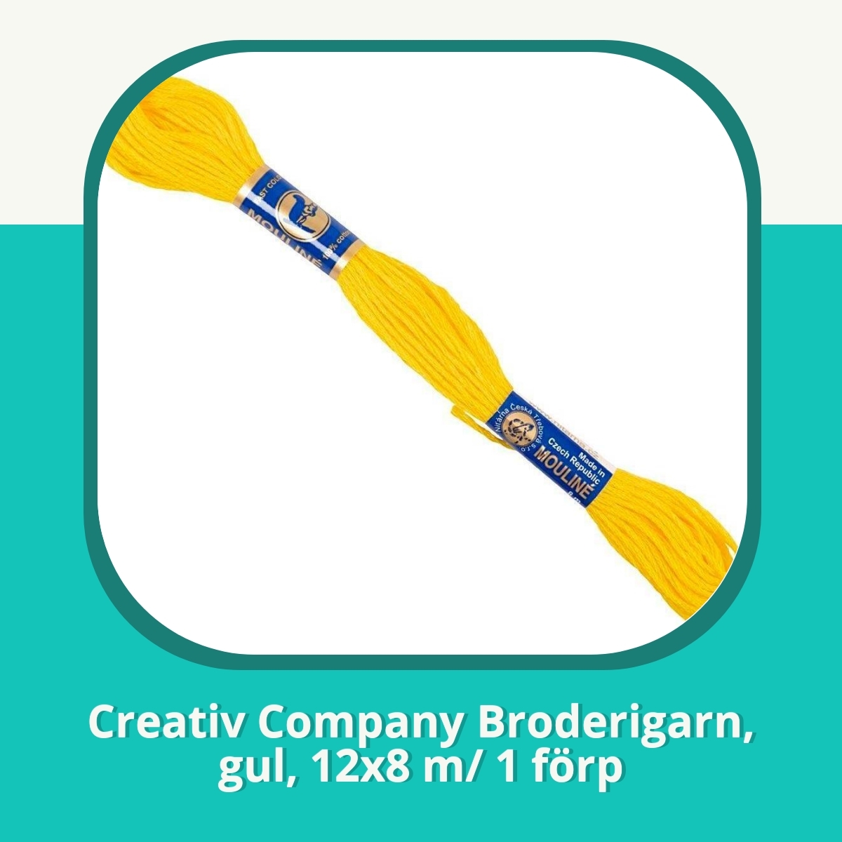 Recension af Creativ Company Broderigarn, gul, 12x8 m/ 1 förp
