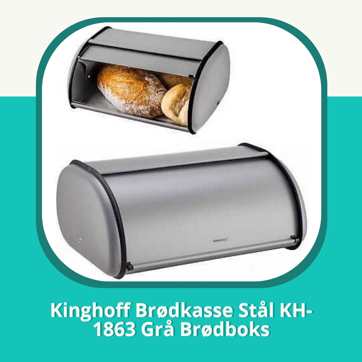 Anmeldelse Kinghoff Brødkasse Stål KH-1863 Grå Brødboks