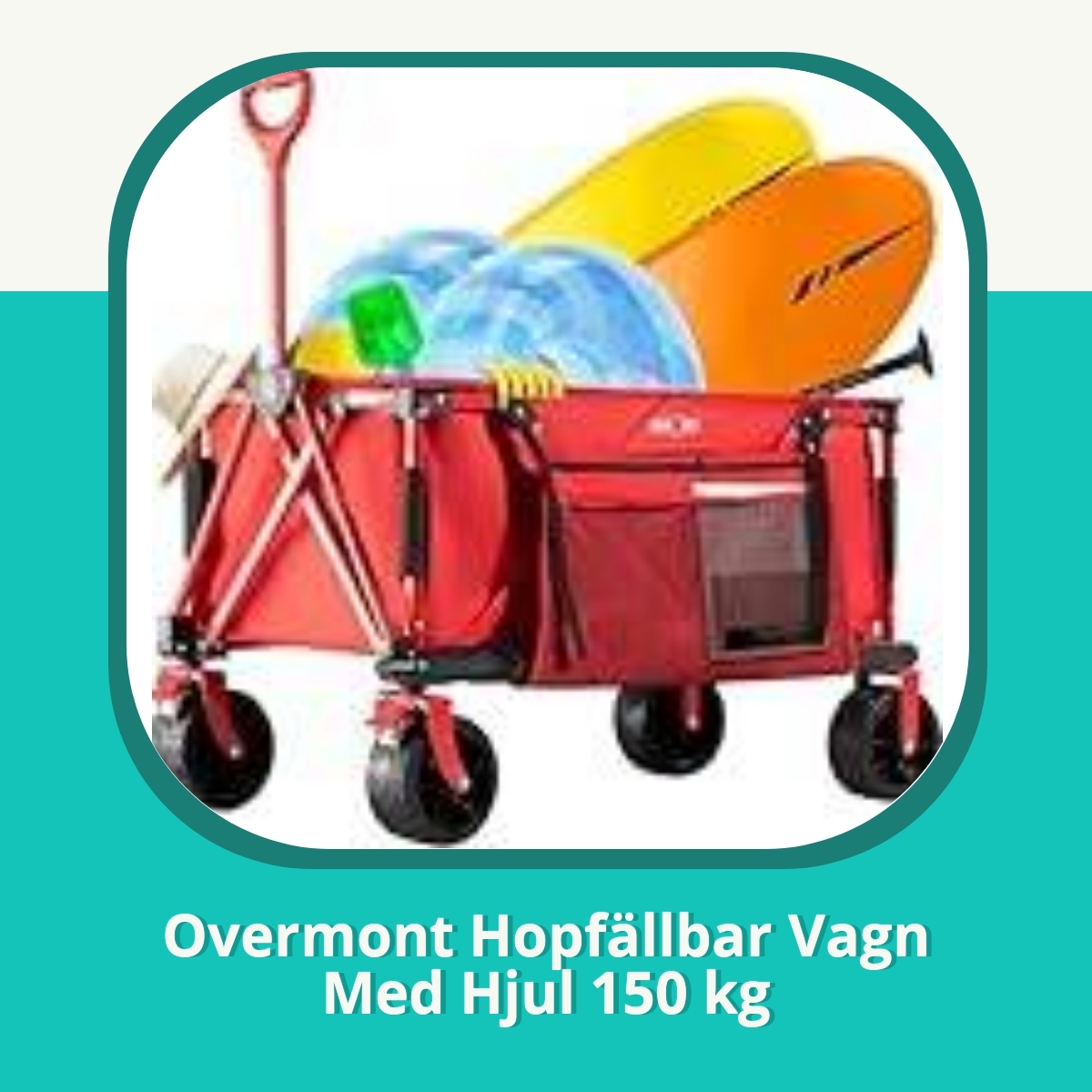 Recension af Overmont Hopfällbar Vagn Med Hjul 150 kg