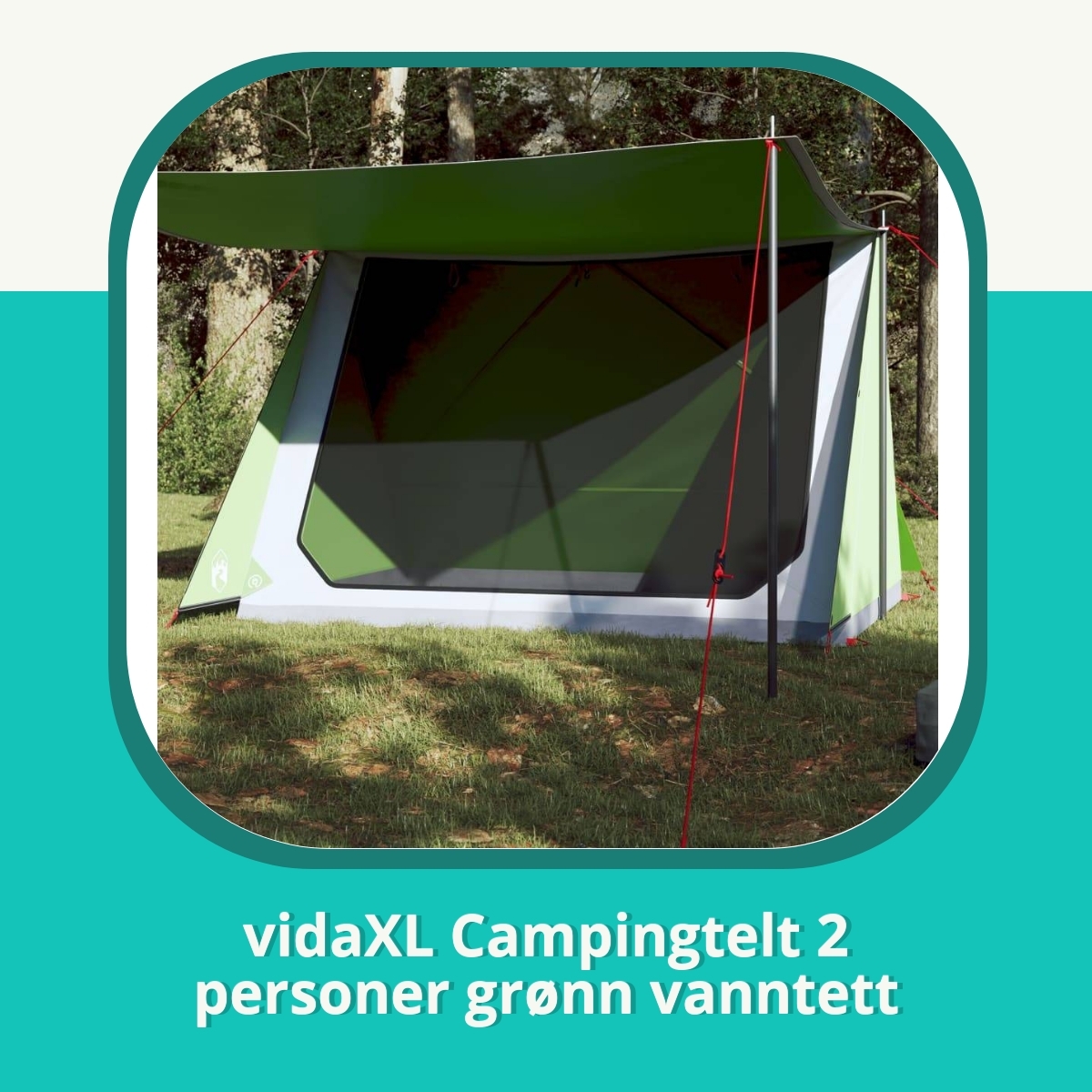 Anmeldelse af vidaXL Campingtelt 2 personer grønn vanntett