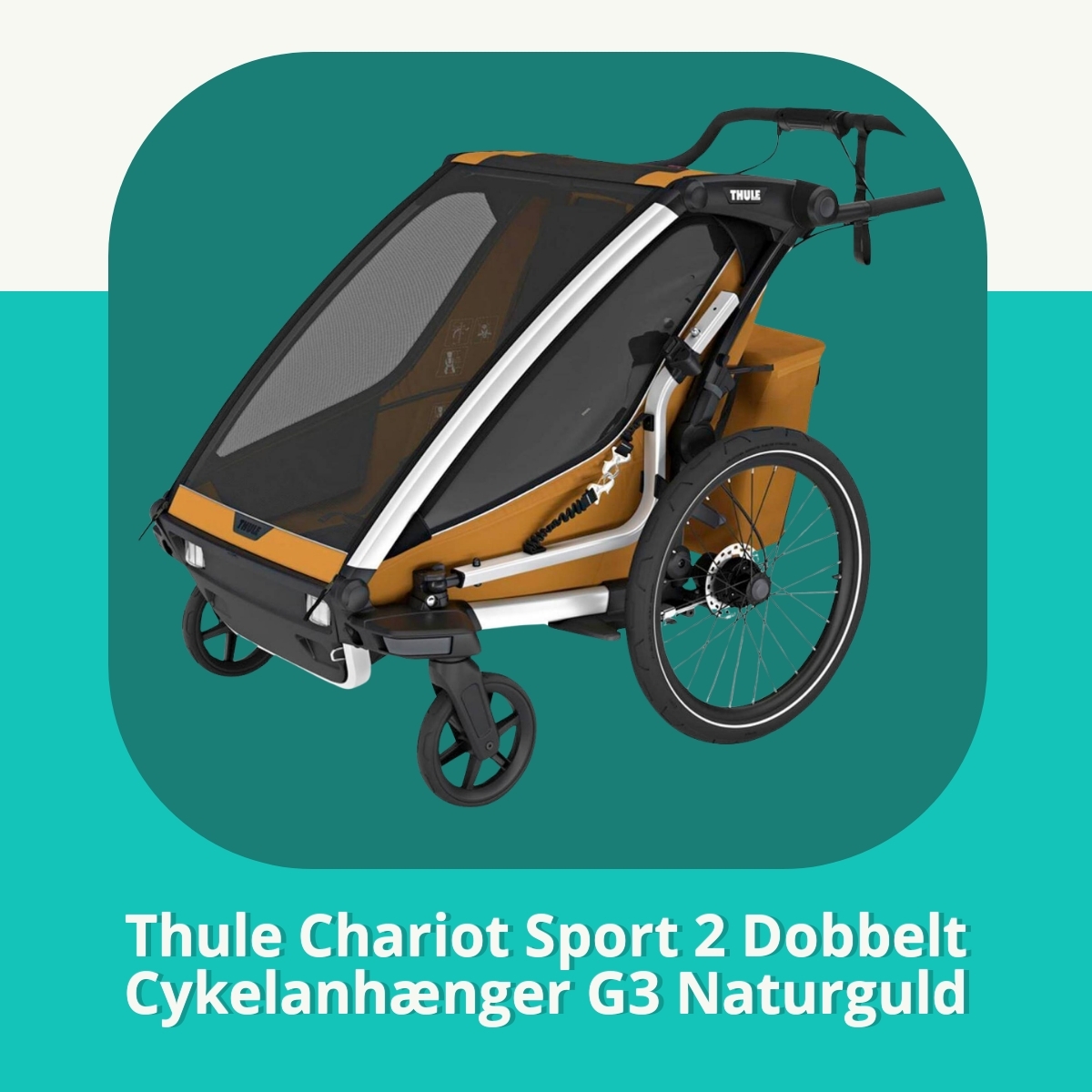 Anmeldelse af Thule Chariot Sport 2 Dobbelt Cykelanhænger G3 Naturguld