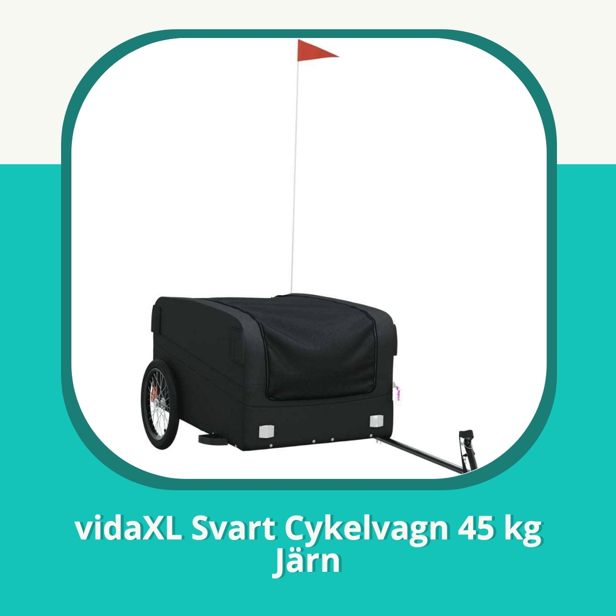 Recension af vidaXL Svart Cykelvagn 45 kg Järn