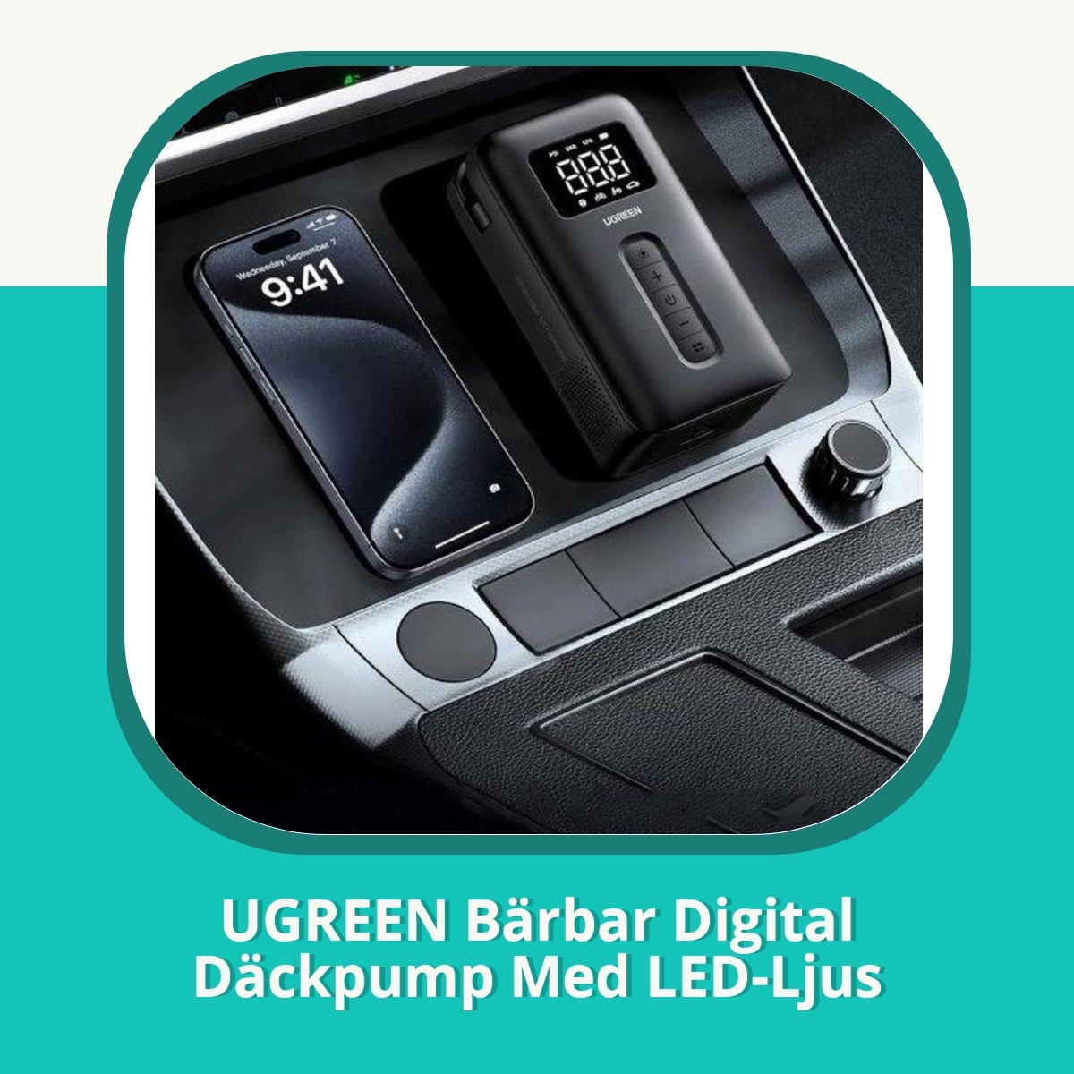 Recension UGREEN Bärbar Digital Däckpump Med LED-Ljus