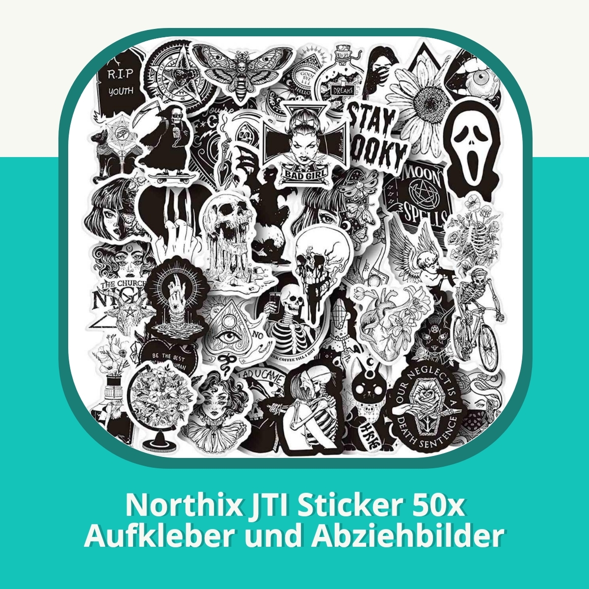 Anmeldelse af Northix JTI Sticker 50x Aufkleber und Abziehbilder