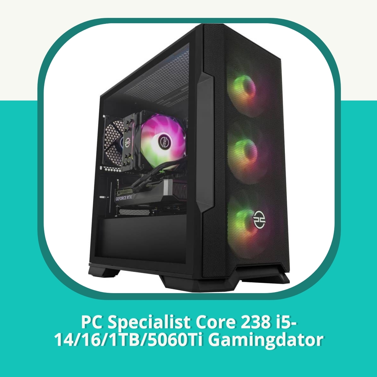 Recension af PC Specialist Core 238 i5-14/16/1TB/5060Ti Gamingdator