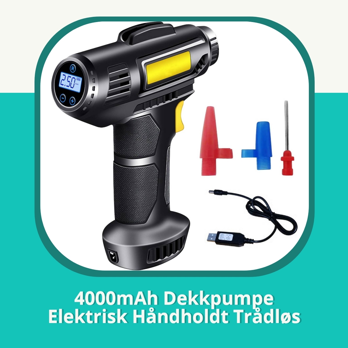 Anmeldelse af 4000mAh Dekkpumpe Elektrisk Håndholdt Trådløs