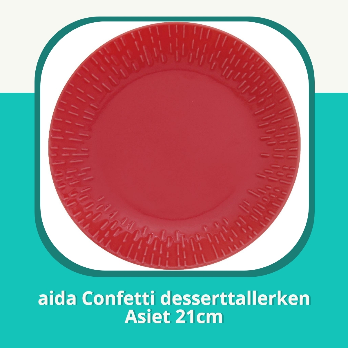Anmeldelse af aida Confetti desserttallerken Asiet 21cm