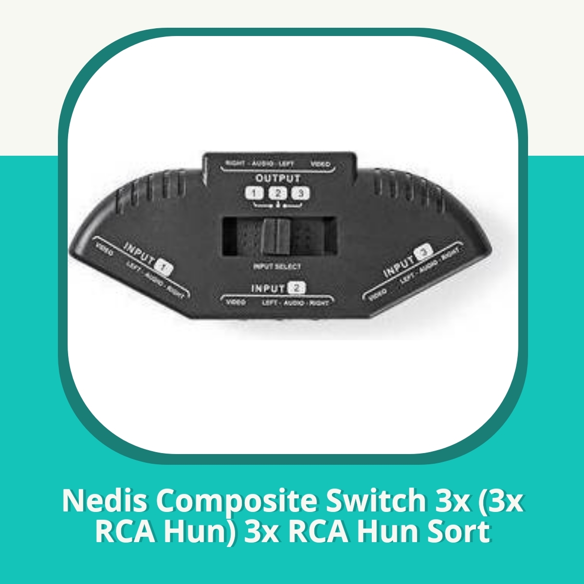 Anmeldelse af Nedis Composite Switch 3x (3x RCA Hun) 3x RCA Hun Sort