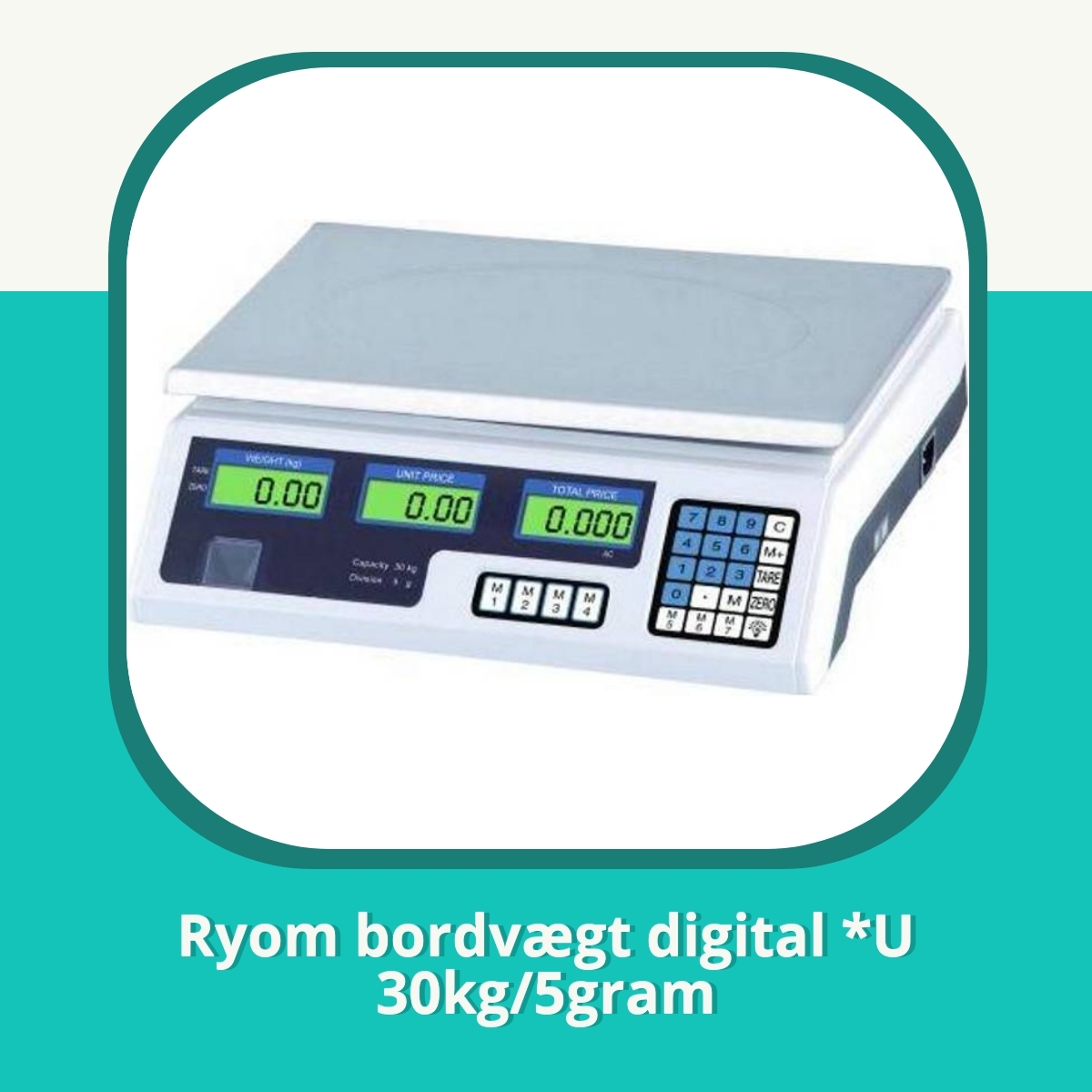 Anmeldelse af Ryom bordvægt digital *U 30kg/5gram