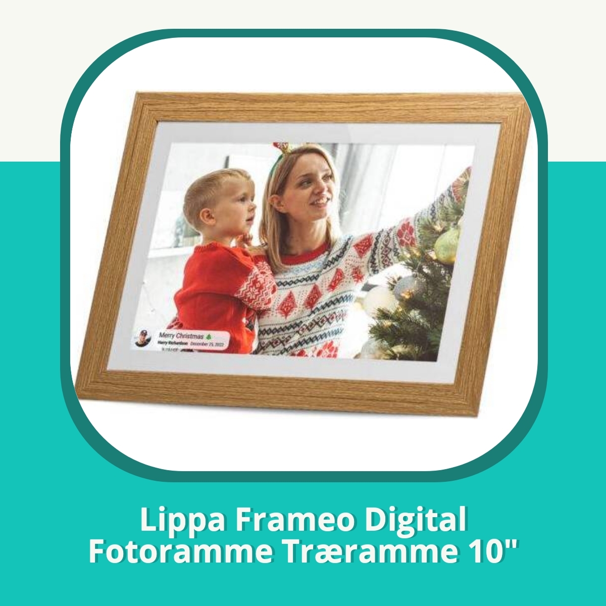 Anmeldelse af Lippa Frameo Digital Fotoramme Træramme 10