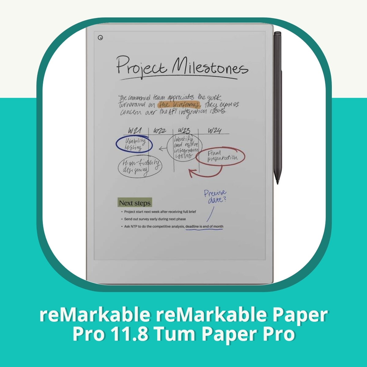 Recension reMarkable reMarkable Paper Pro 11.8 Tum Paper Pro