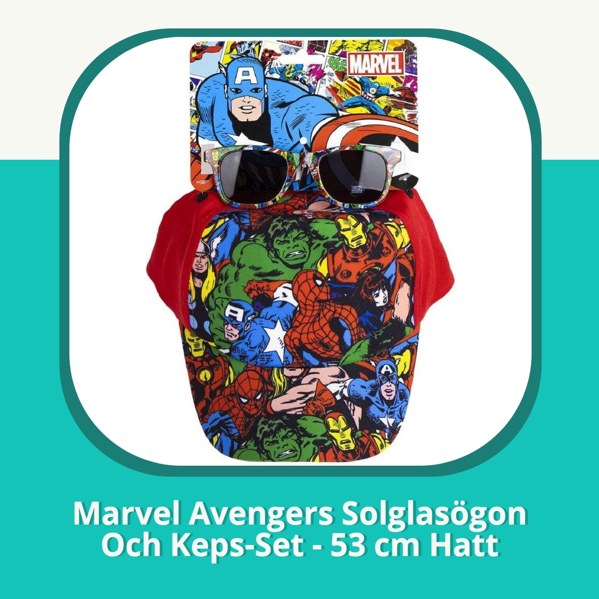 Anmeldelse af Marvel Avengers Solglasögon Och Keps-Set - 53 cm Hatt