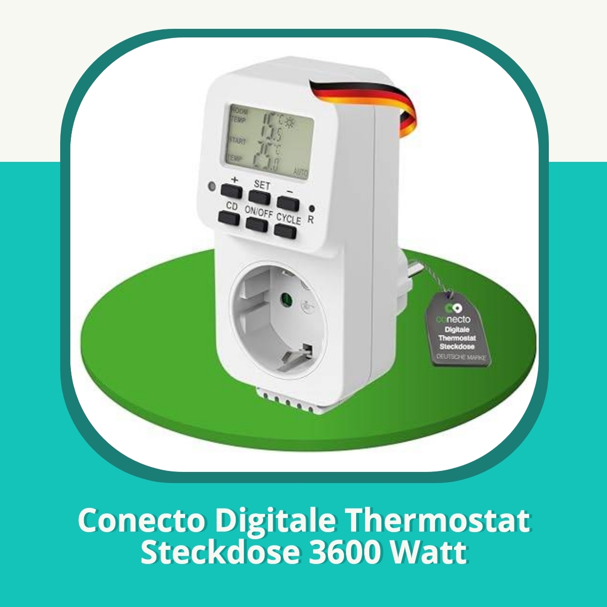 Recension af Conecto Digitale Thermostat Steckdose 3600 Watt