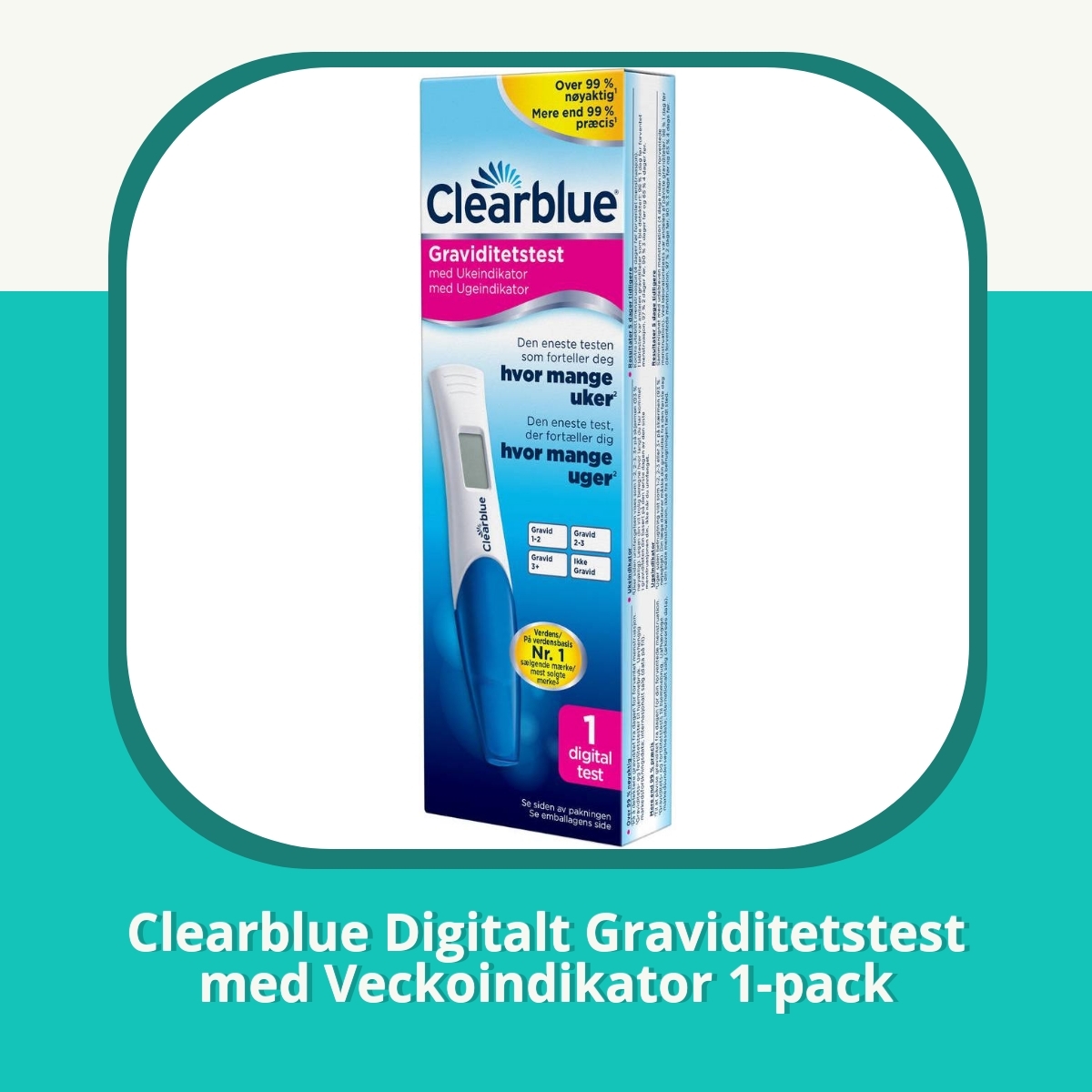 Anmeldelse af Clearblue Digitalt Graviditetstest med Veckoindikator 1-pack