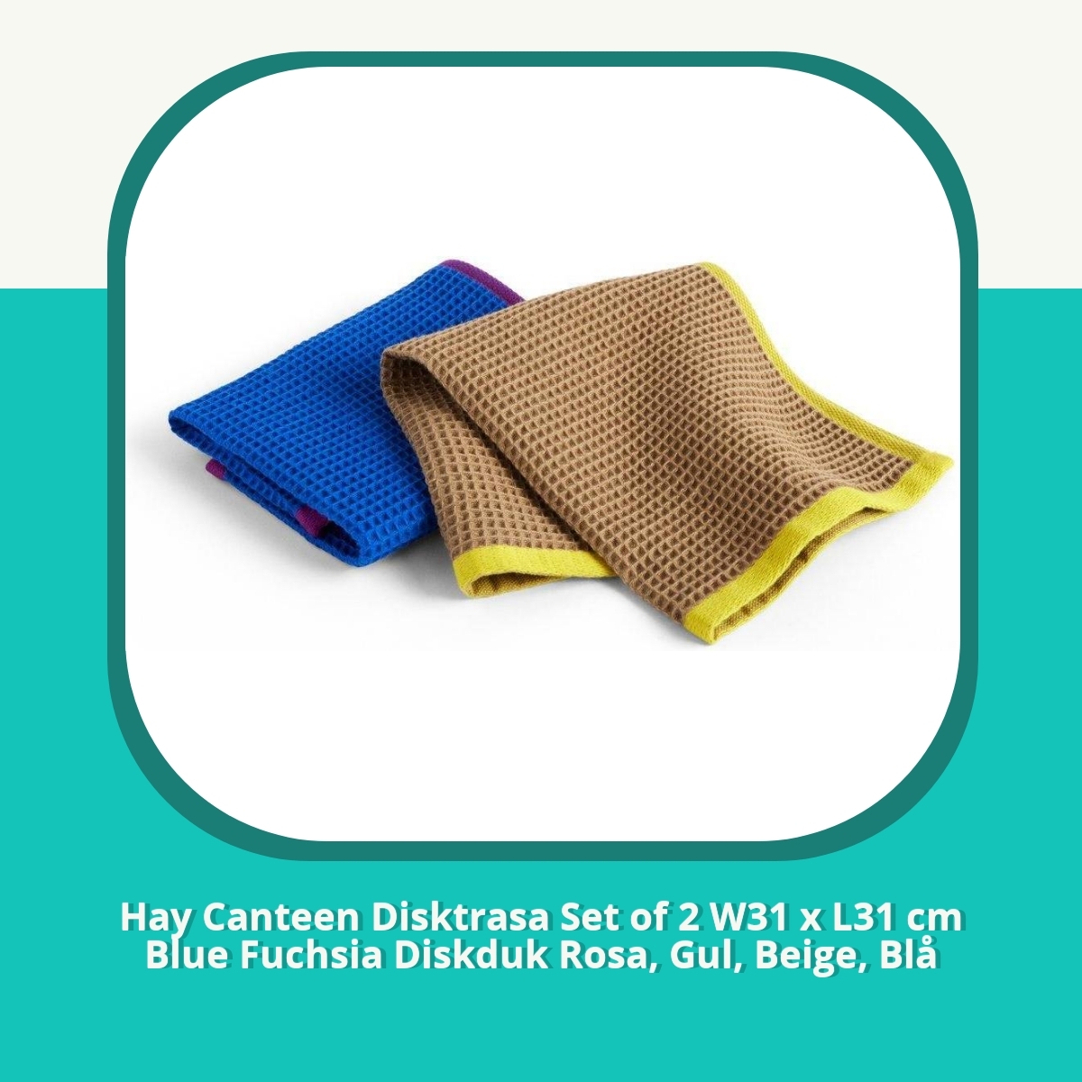Recension af Hay Canteen Disktrasa Set of 2 W31 x L31 cm Blue Fuchsia Diskduk Rosa, Gul, Beige, Blå