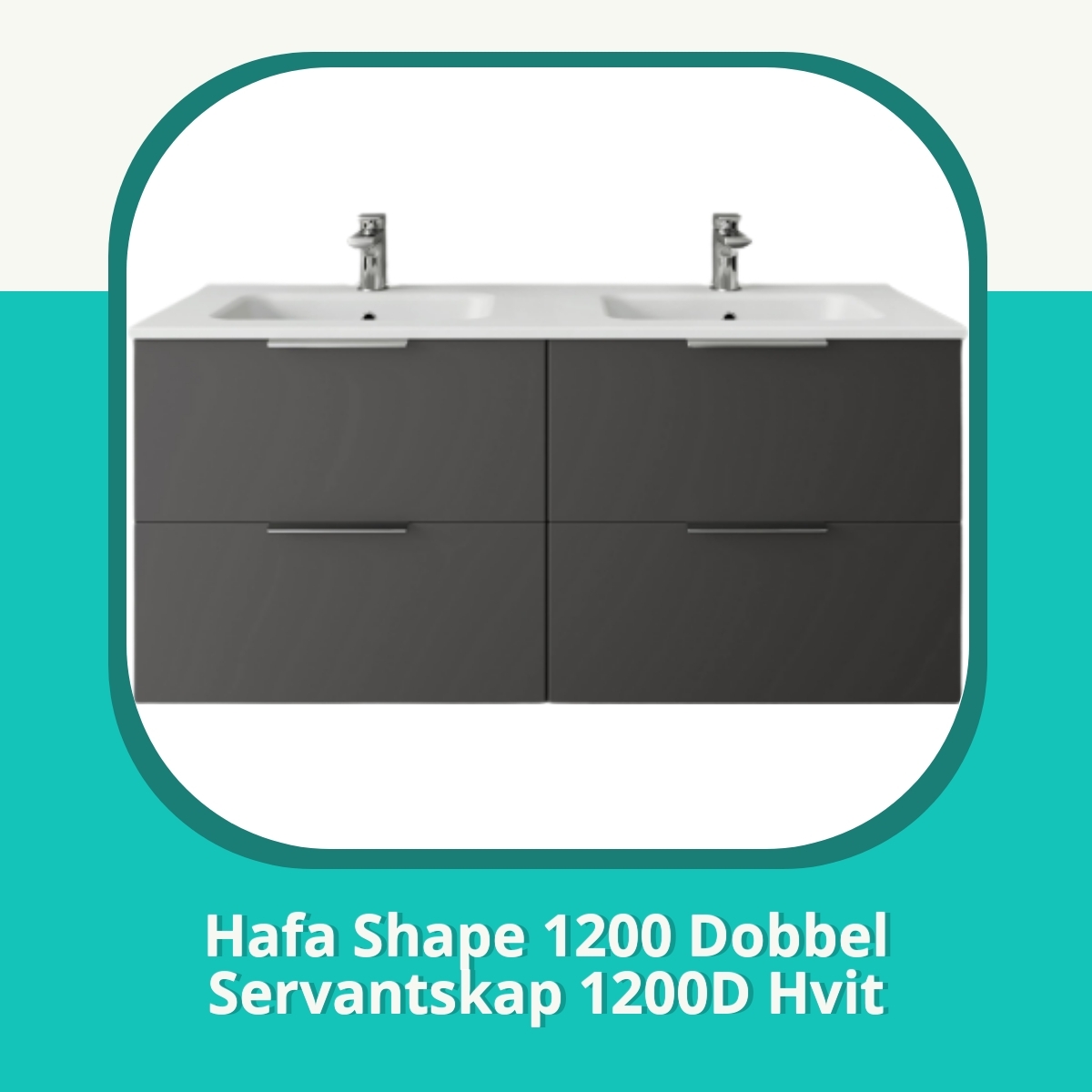 Anmeldelse af Hafa Shape 1200 Dobbel Servantskap 1200D Hvit