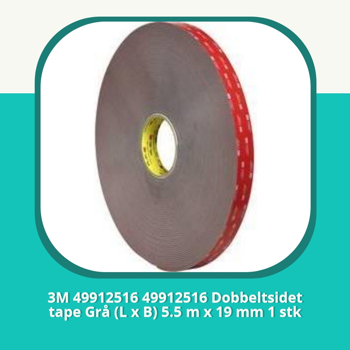 Anmeldelse af 3M 49912516 49912516 Dobbeltsidet tape Grå (L x B) 5.5 m x 19 mm 1 stk
