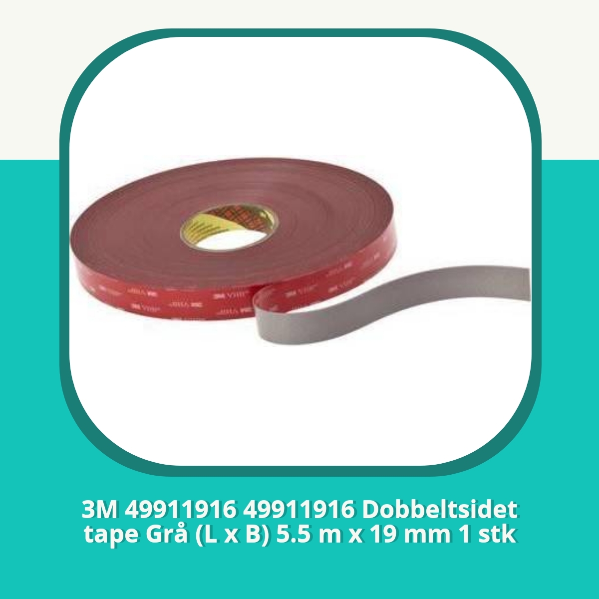 Anmeldelse af 3M 49911916 49911916 Dobbeltsidet tape Grå (L x B) 5.5 m x 19 mm 1 stk