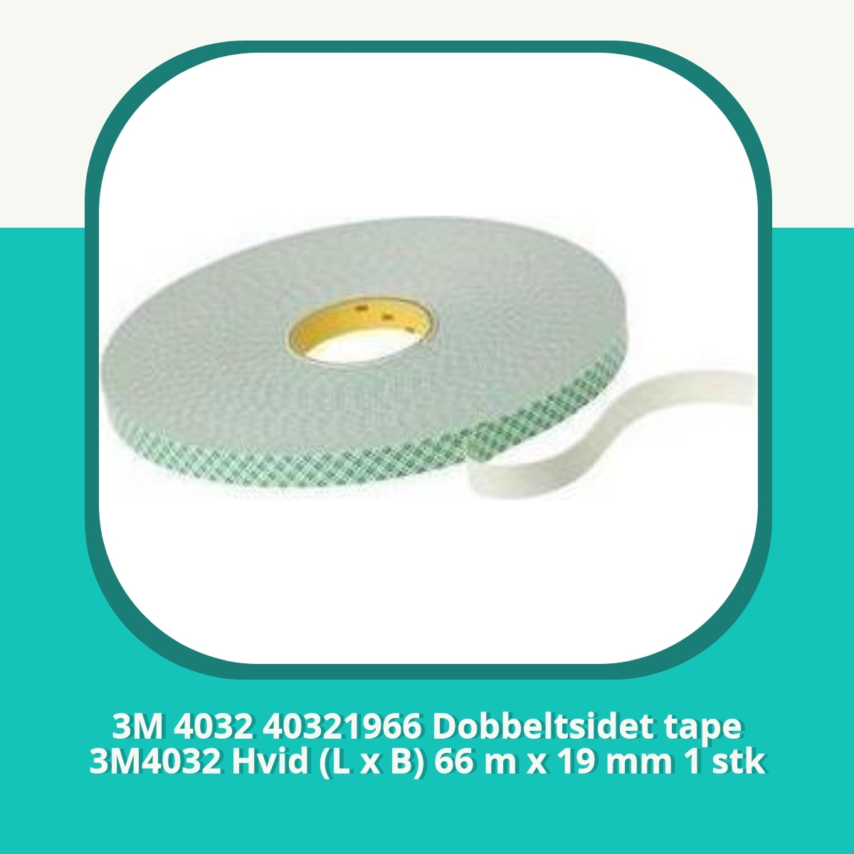 Anmeldelse af 3M 4032 40321966 Dobbeltsidet tape 3M4032 Hvid (L x B) 66 m x 19 mm 1 stk