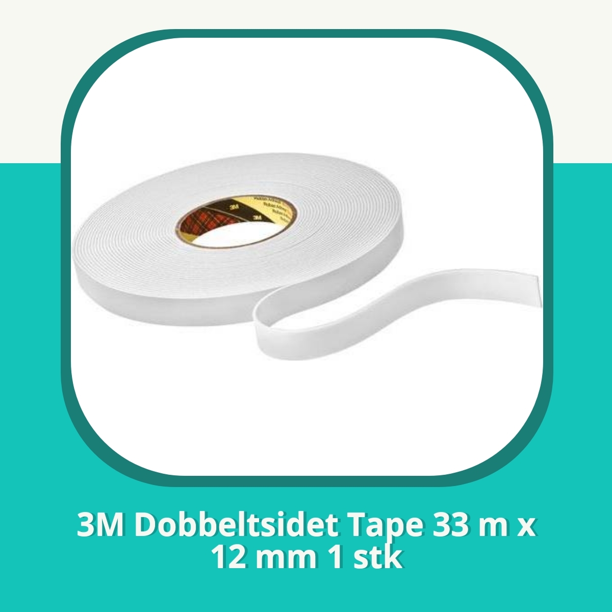 Anmeldelse af 3M Dobbeltsidet Tape 33 m x 12 mm 1 stk