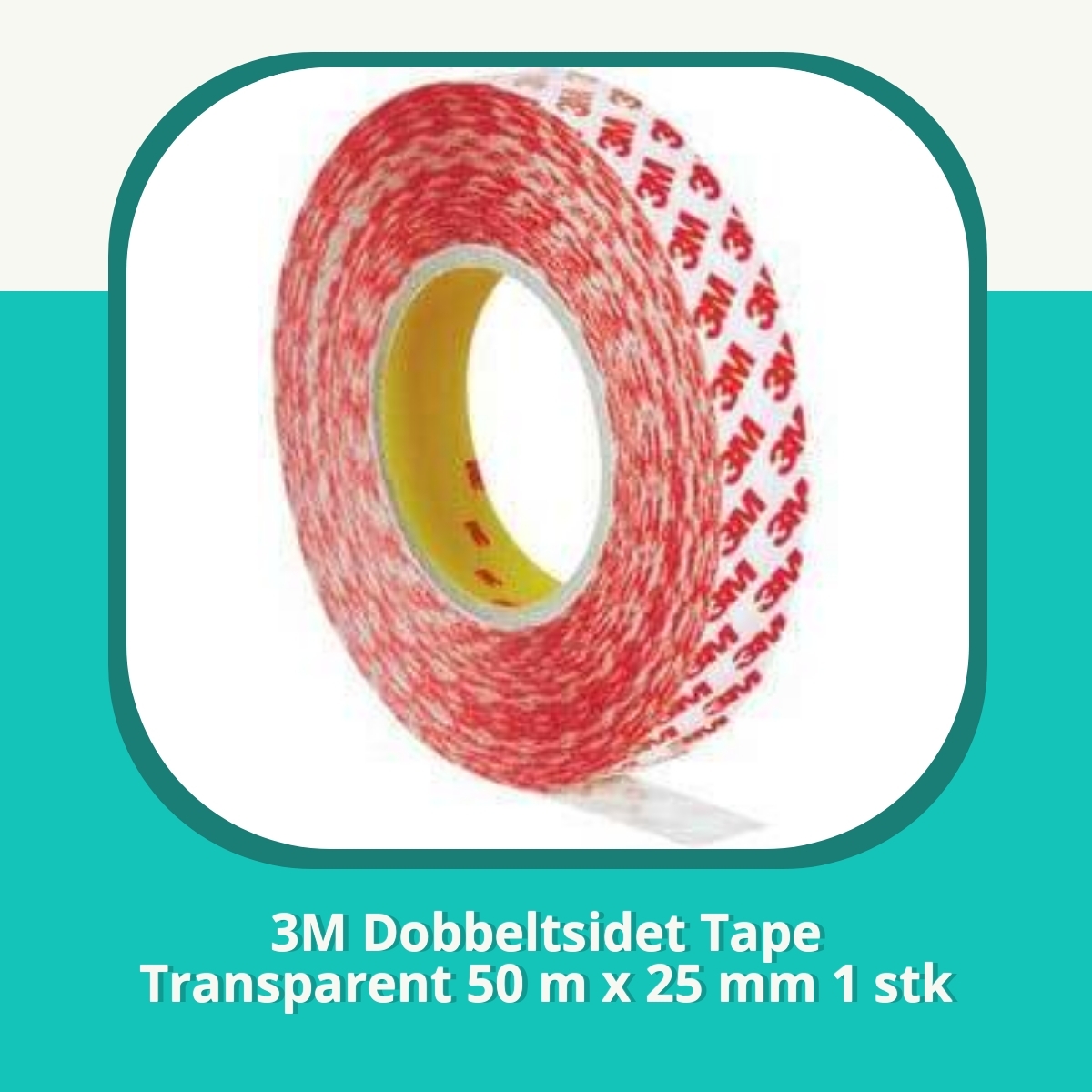Anmeldelse af 3M Dobbeltsidet Tape Transparent 50 m x 25 mm 1 stk