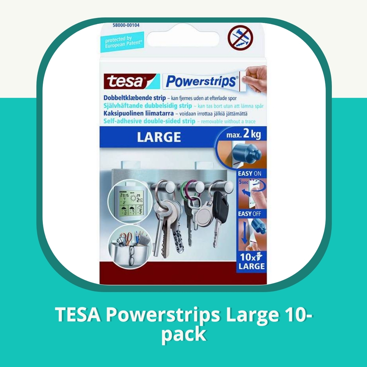 Anmeldelse af TESA Powerstrips Large 10-pack