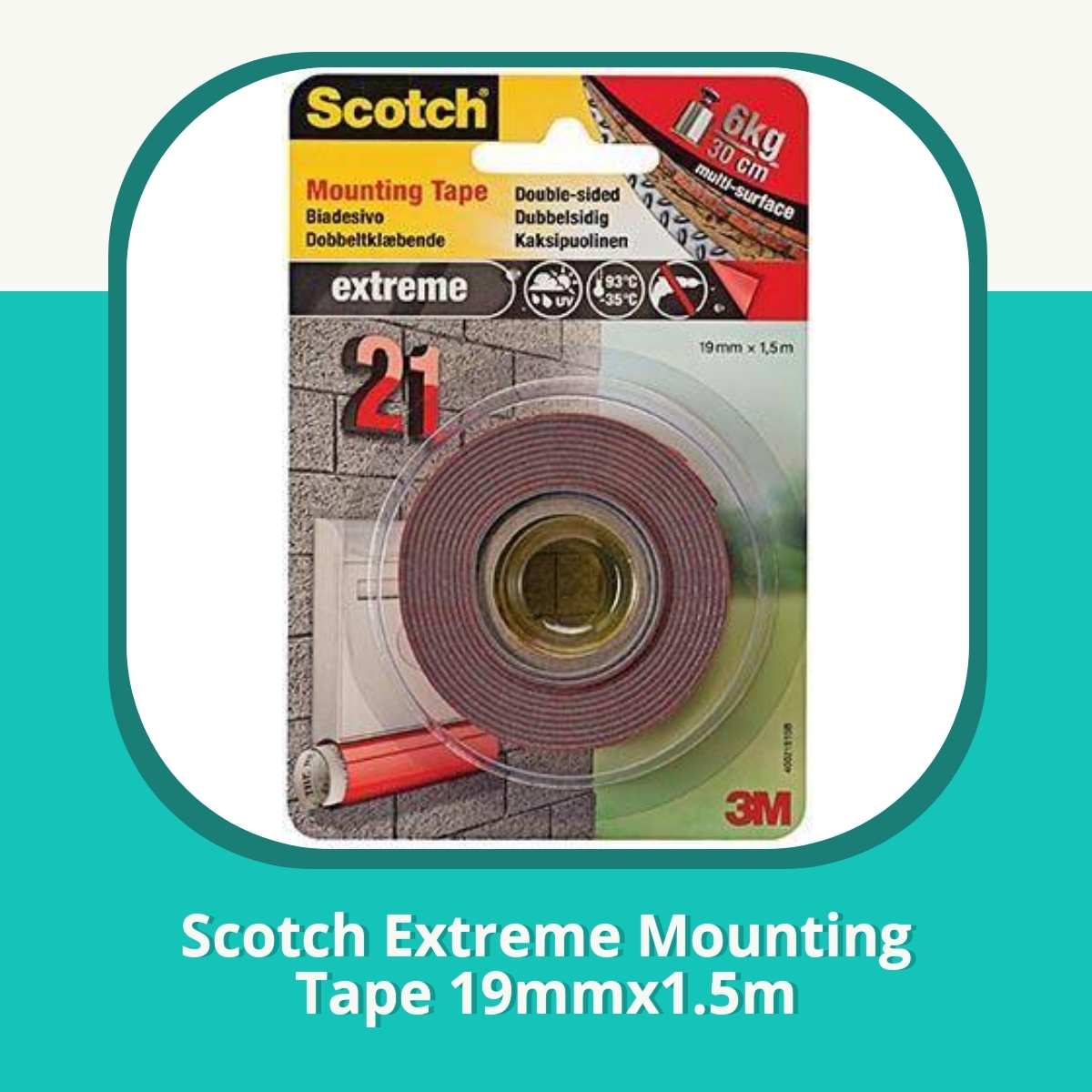 Anmeldelse af Scotch Extreme Mounting Tape 19mmx1.5m