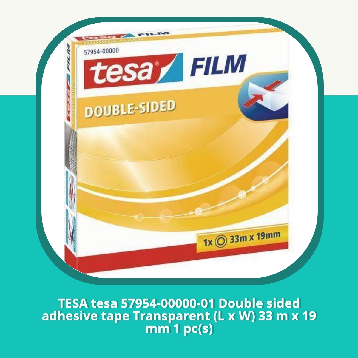 Anmeldelse af TESA tesa 57954-00000-01 Double sided adhesive tape Transparent (L x W) 33 m x 19 mm 1 pc(s)