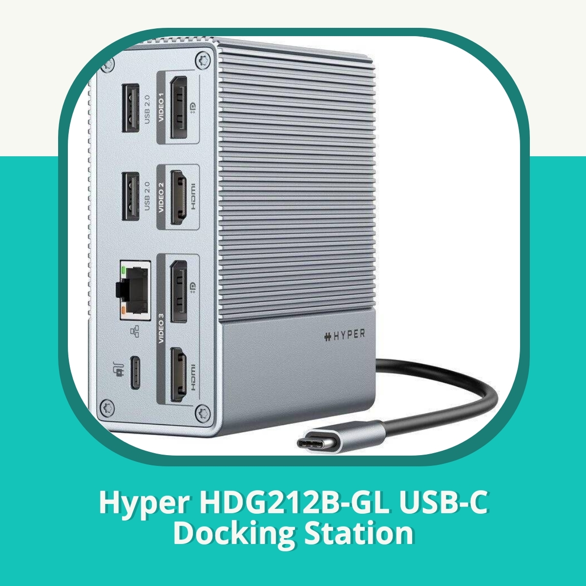 Anmeldelse af Hyper HDG212B-GL USB-C Docking Station
