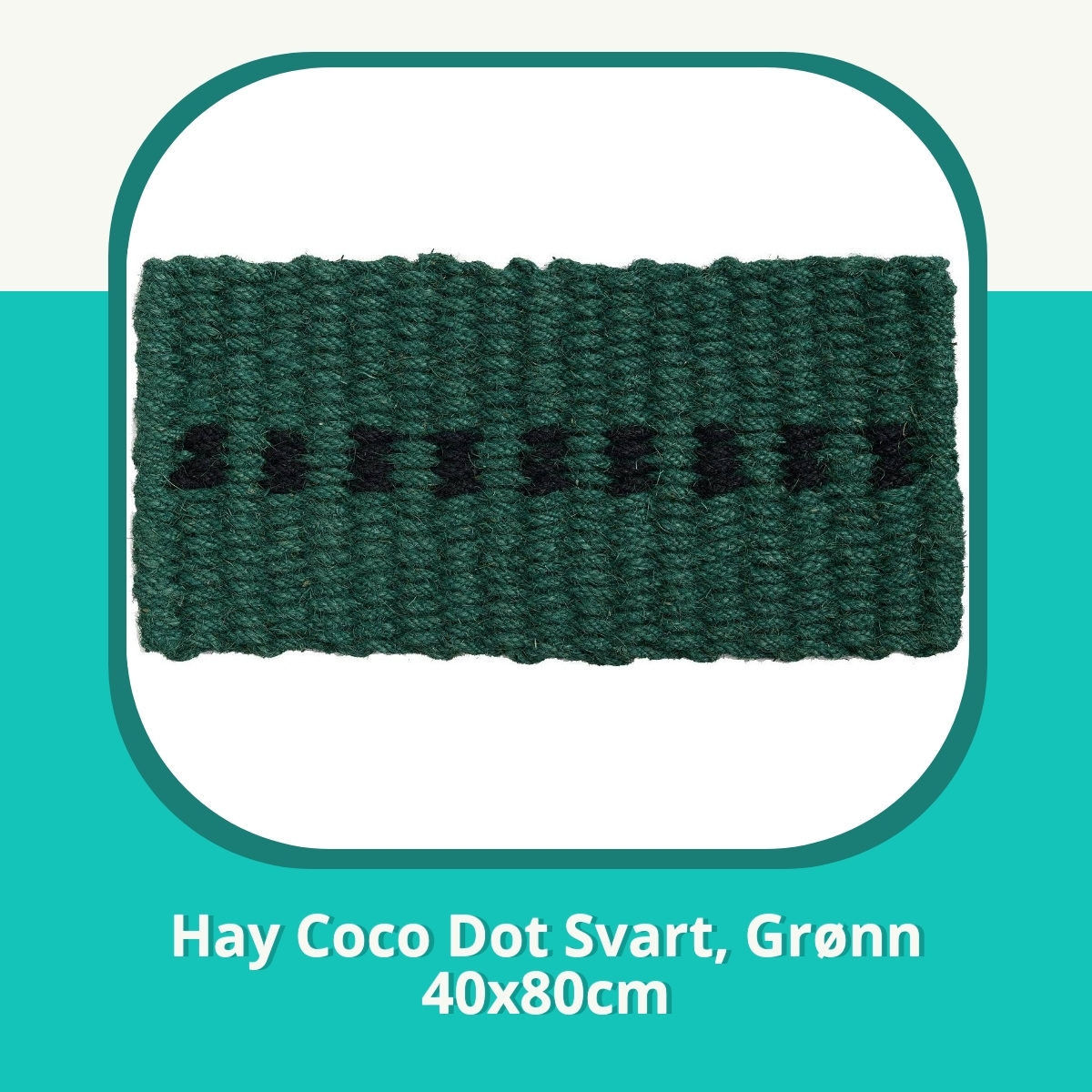 Anmeldelse af Hay Coco Dot Svart, Grønn 40x80cm