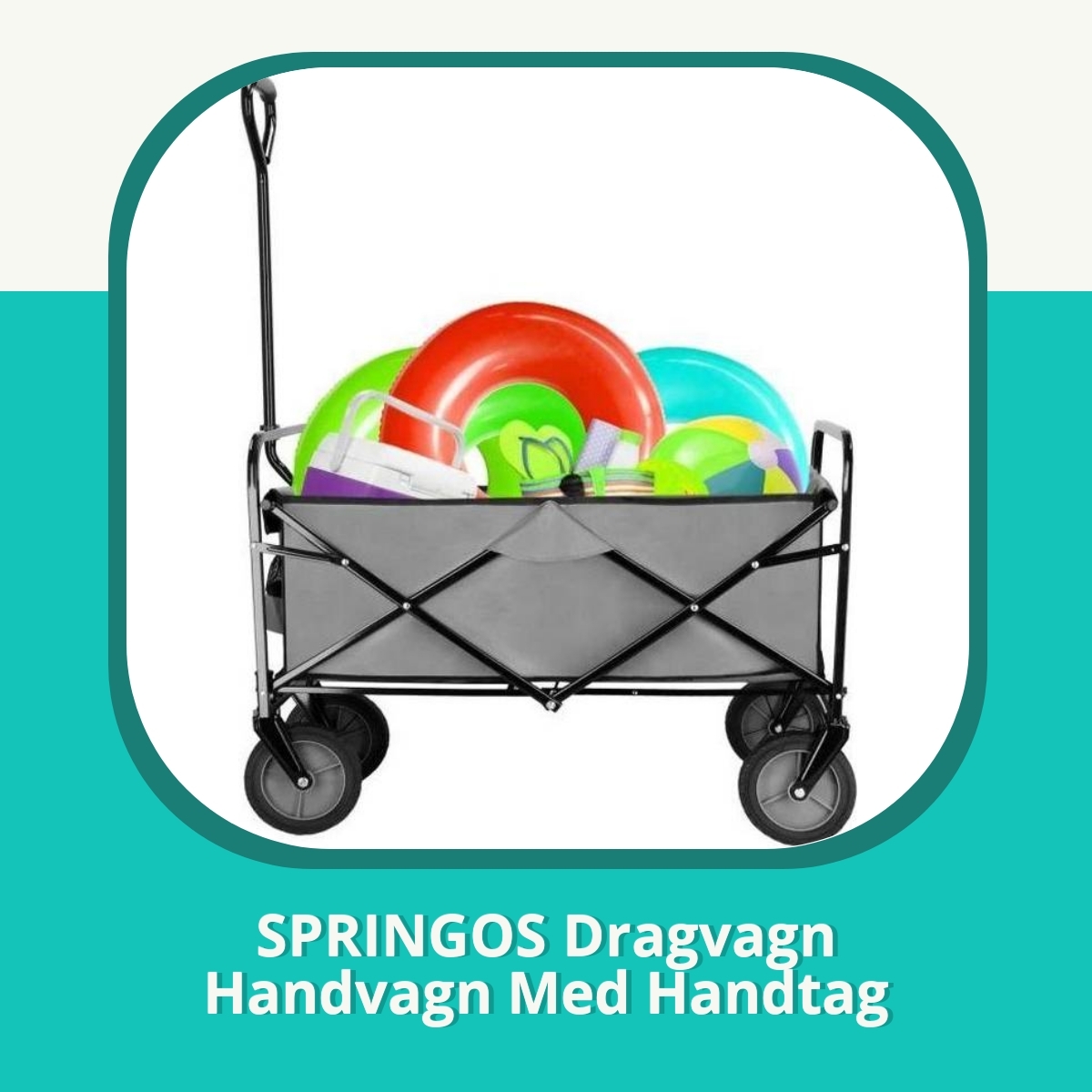 Recension SPRINGOS Dragvagn Handvagn Med Handtag