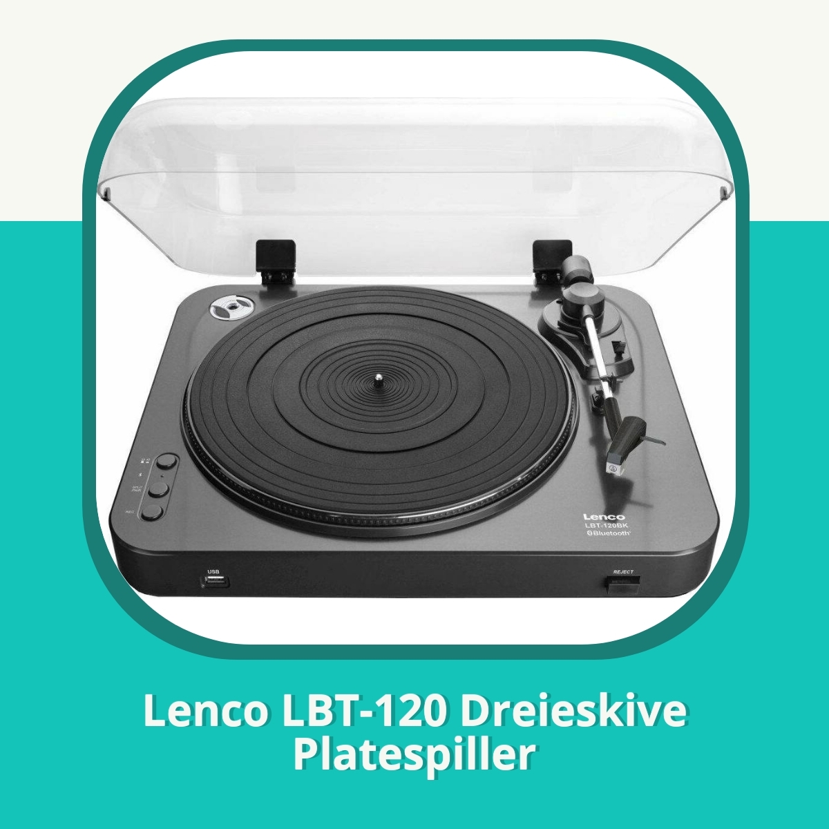 Anmeldelse Lenco LBT-120 Dreieskive Platespiller