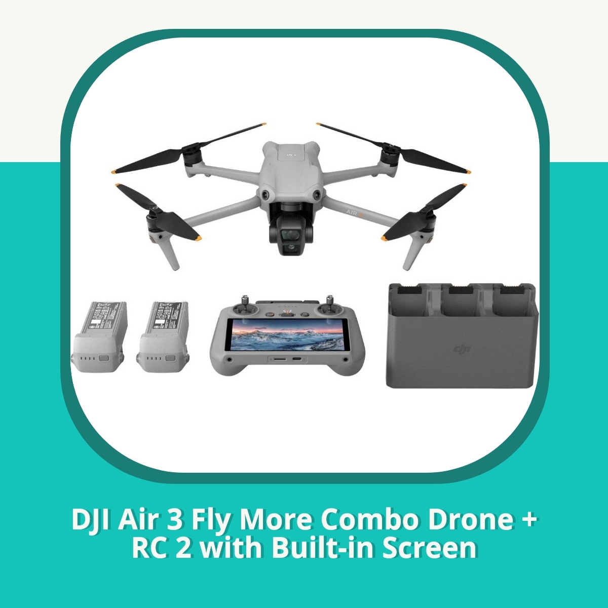 Anmeldelse af DJI Air 3 Fly More Combo Drone + RC 2 with Built-in Screen