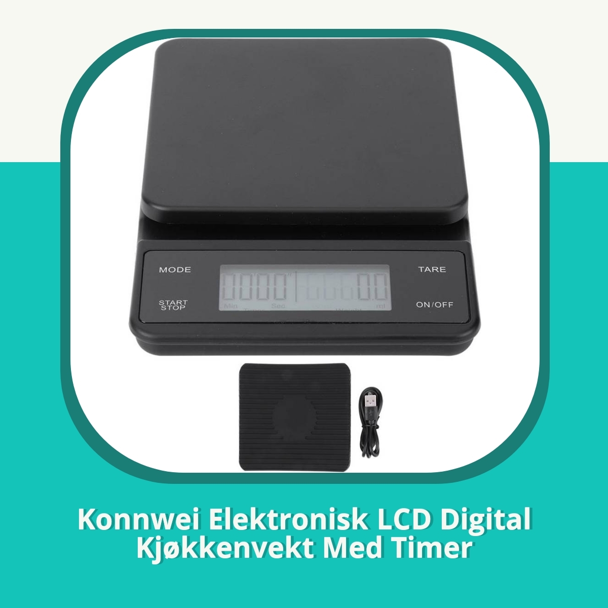 Anmeldelse Konnwei Elektronisk LCD Digital Kjøkkenvekt Med Timer