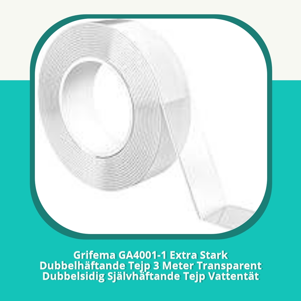 Recension af Grifema GA4001-1 Extra Stark Dubbelhäftande Tejp 3 Meter Transparent Dubbelsidig Självhäftande Tejp Vattentät