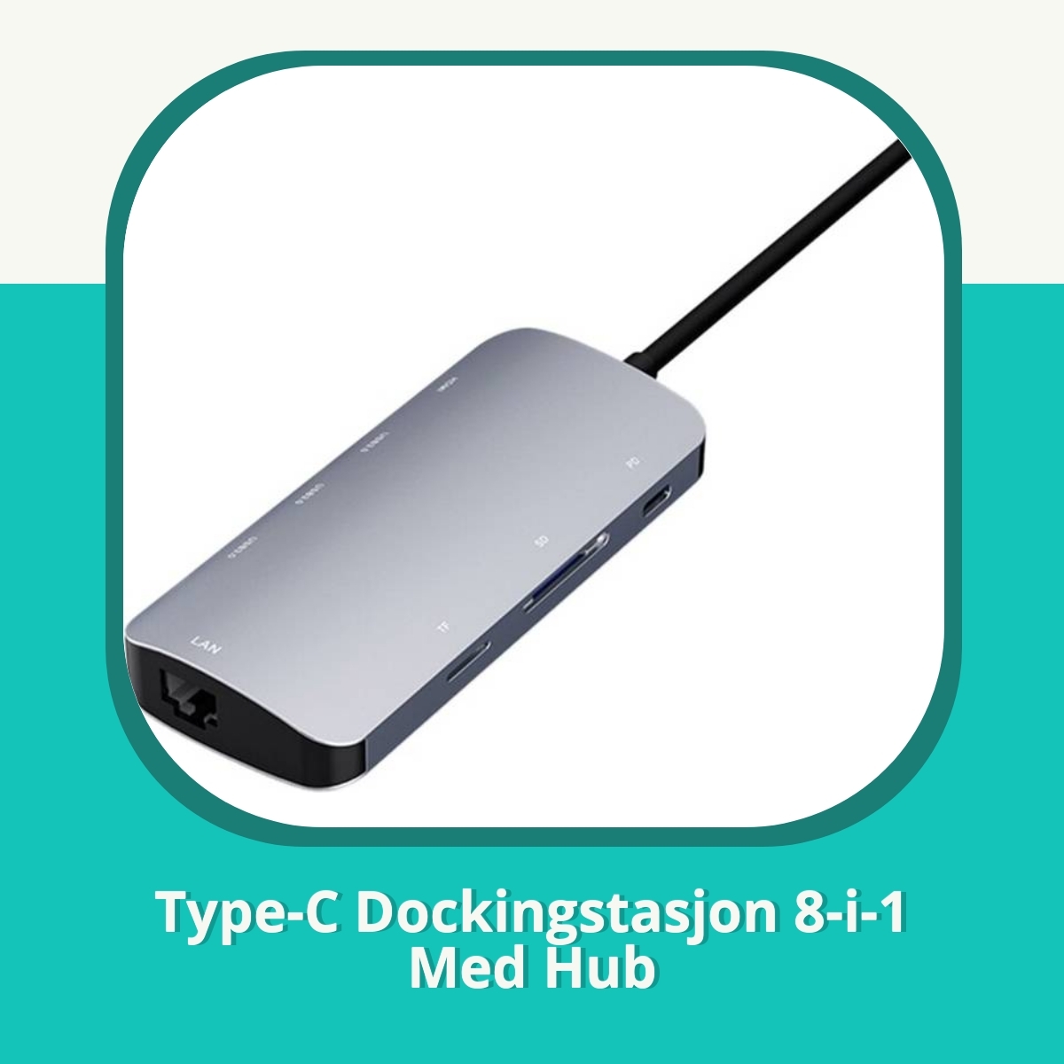 Anmeldelse af Type-C Dockingstasjon 8-i-1 Med Hub