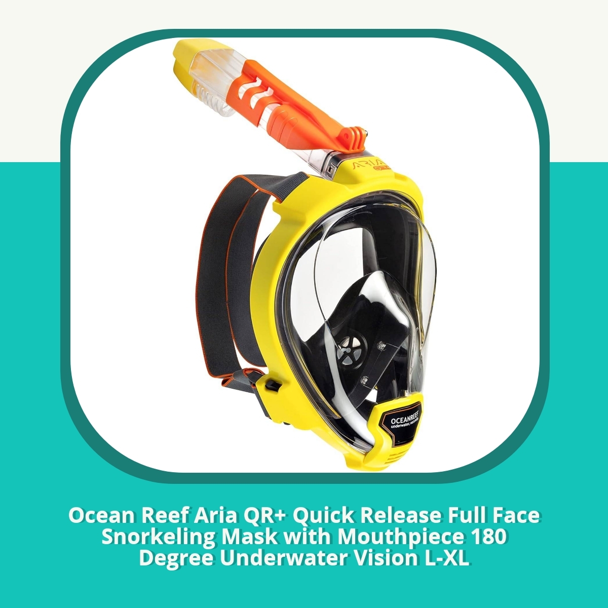 Anmeldelse af Ocean Reef Aria QR+ Quick Release Full Face Snorkeling Mask with Mouthpiece 180 Degree Underwater Vision L-XL
