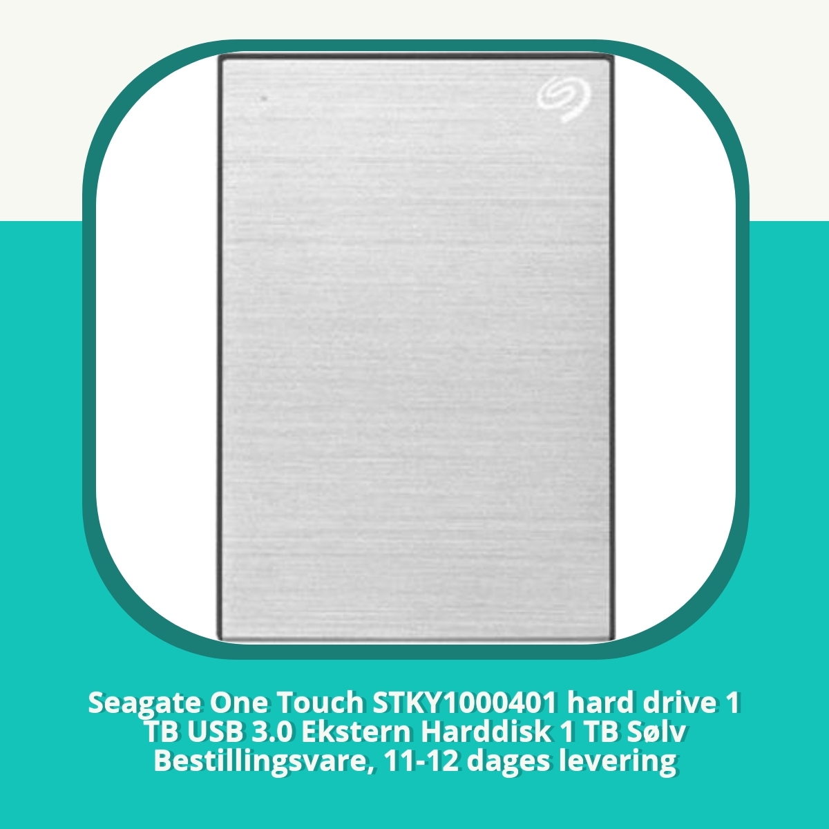 Anmeldelse af Seagate One Touch STKY1000401 hard drive 1 TB USB 3.0 Ekstern Harddisk 1 TB Sølv Bestillingsvare, 11-12 dages levering