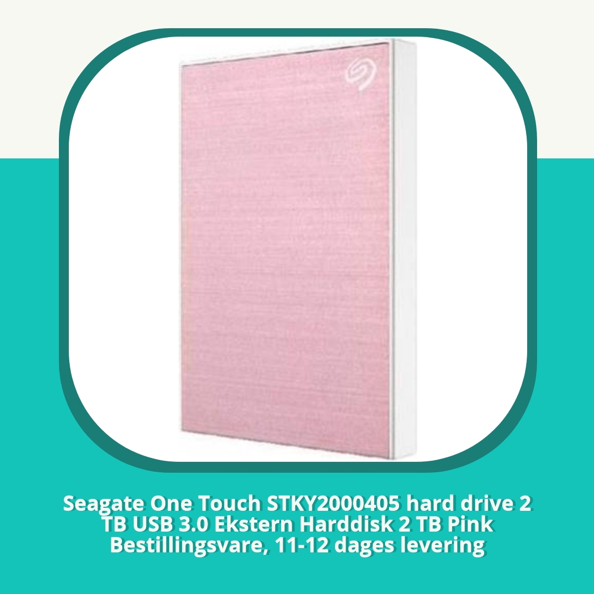 Anmeldelse af Seagate One Touch STKY2000405 hard drive 2 TB USB 3.0 Ekstern Harddisk 2 TB Pink Bestillingsvare, 11-12 dages levering