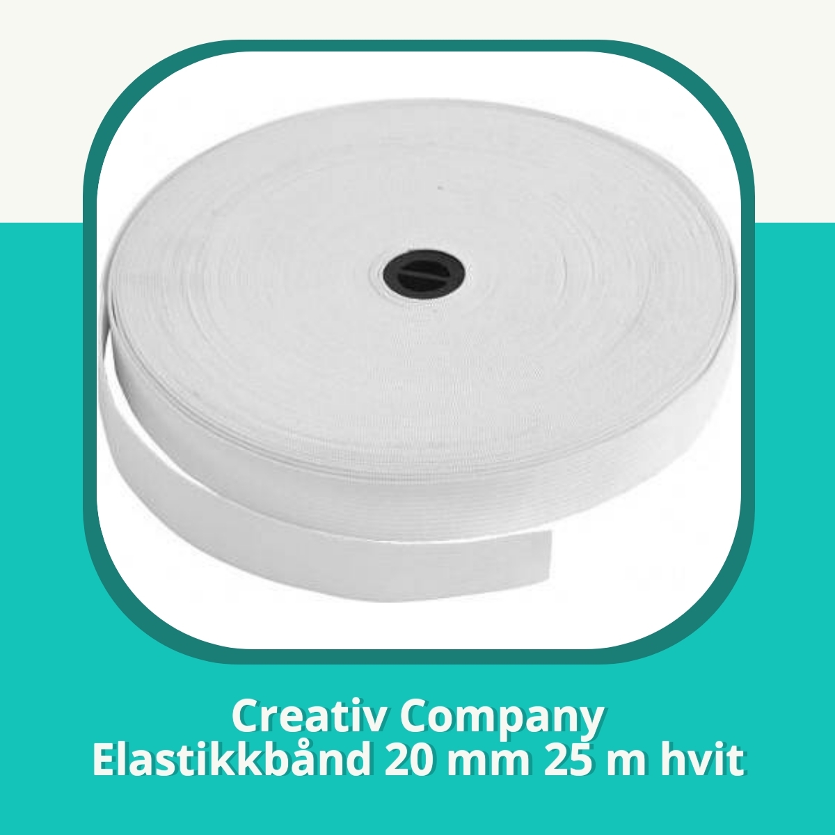 Anmeldelse af Creativ Company Elastikkbånd 20 mm 25 m hvit