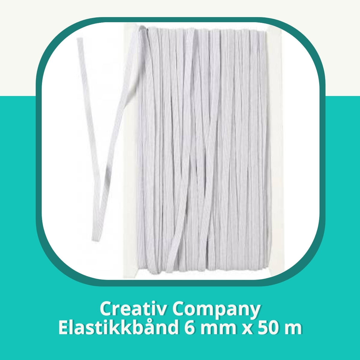 Anmeldelse Creativ Company Elastikkbånd 6 mm x 50 m