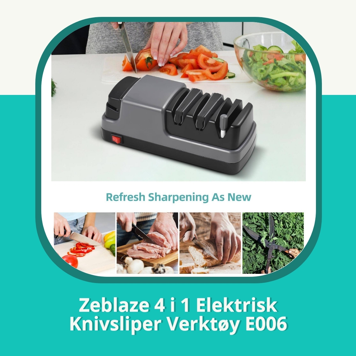 Anmeldelse af Zeblaze 4 i 1 Elektrisk Knivsliper Verktøy E006