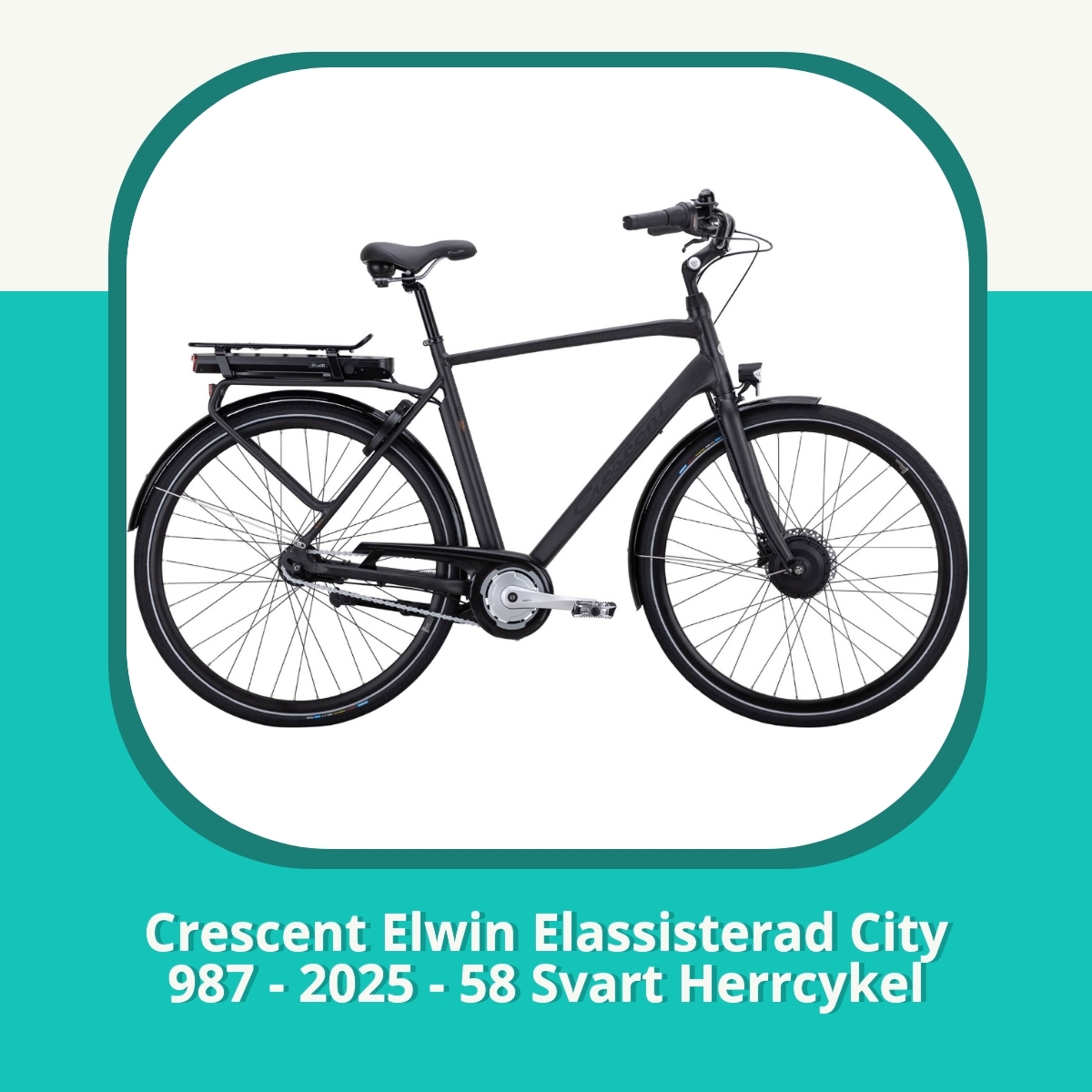 Recension af Crescent Elwin Elassisterad City 987 - 2025 - 58 Svart Herrcykel