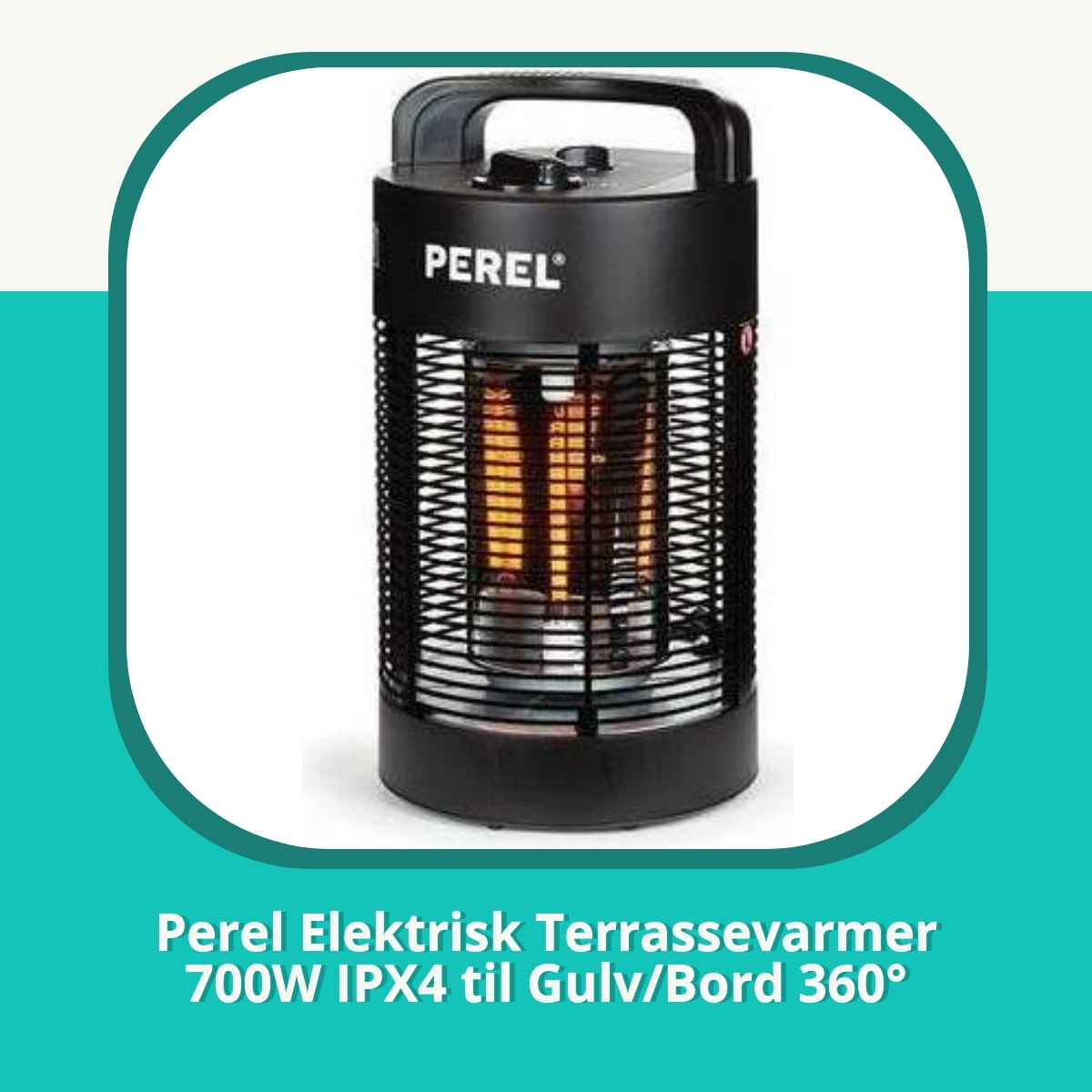 Anmeldelse af Perel Elektrisk Terrassevarmer 700W IPX4 til Gulv/Bord 360°